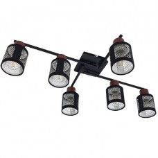 Φωτιστικό Σποτ 6xE27 230V Μαύρο 955DELIA6/BL